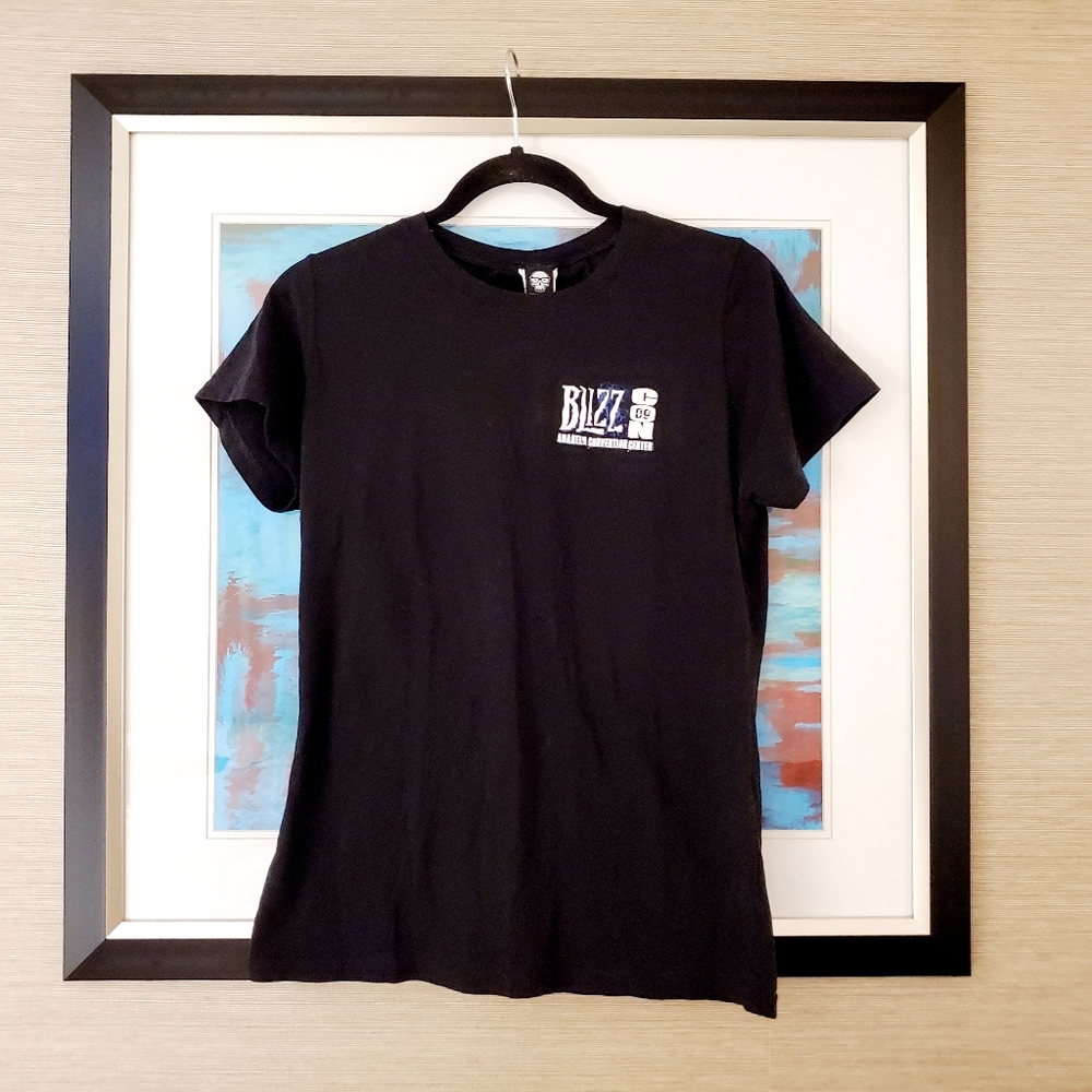 BLIZZ CON 2009 black short sleeve graphic tee Anaheim California sz.Lg.